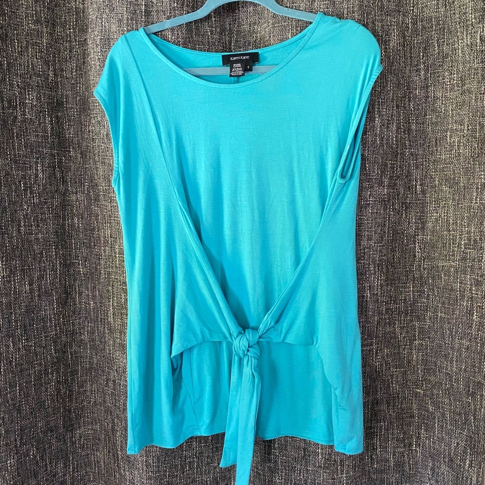 Karen Kane Tie Front Short Sleeve Top